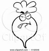 Angry Radish Character Clipart Cartoon Cory Thoman Vector Outlined Coloring Illustration Royalty 2021 sketch template