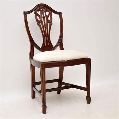 set   antique georgian style mahogany dining chairs marylebone antiques