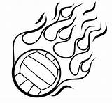 Volleyball Clipart Flaming Volleybal Flames Cliparts Clip Tekening Google Kleurplaat Attribution Forget Link Don Clipground Library Vrede sketch template