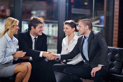 image stock photo business people making deal