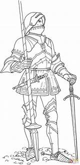 Coloring Pages Knight Swords Two Knights Printable Sword Supercoloring Drawing Color Medieval sketch template