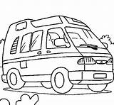 Camper Camioneta Caravane Compatto Caravana Compacte Compacta Ser Acolore Coloringcrew Disegni Coloritou Coloreado sketch template