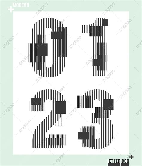 modern alphabet fonts vector hd png images number font template modern design simple retro