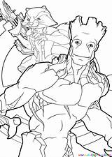 Groot Coloring Pages Color sketch template