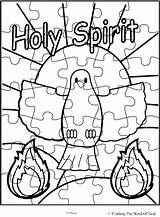 Holy Spirit Coloring Pages Puzzle Pentecost School Sunday Crafts Activity Printable Sheet Sheets Autism Last Bible Fruits Fruit Piece Lesson sketch template