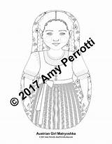 Coloring Austrian Sheet Doll Traditional Printable Dress Amyperrotti sketch template