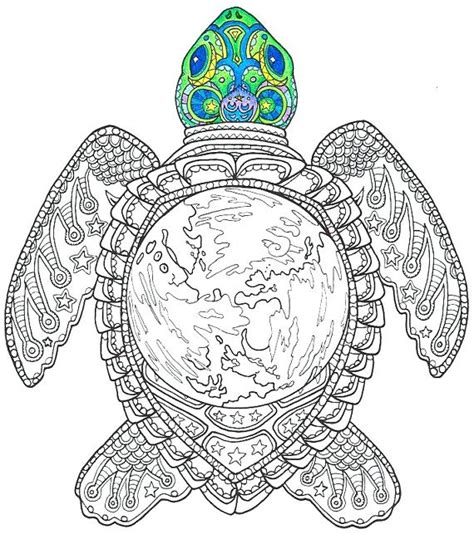adult coloring pages turtle  getdrawings