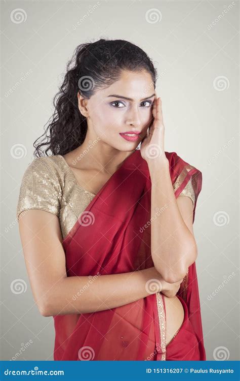 Pretty Indian Woman Looking At The Camera Stock Image Image Of