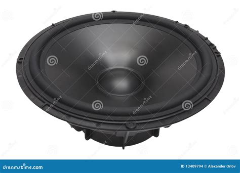 black speaker stock photo image  white woofer digital
