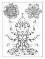 Mandala Mandalas Poses Namaste Pintar Chakra Zentangle sketch template