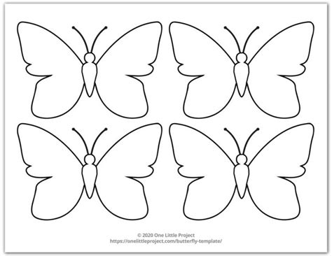 printable small butterfly template printable templates