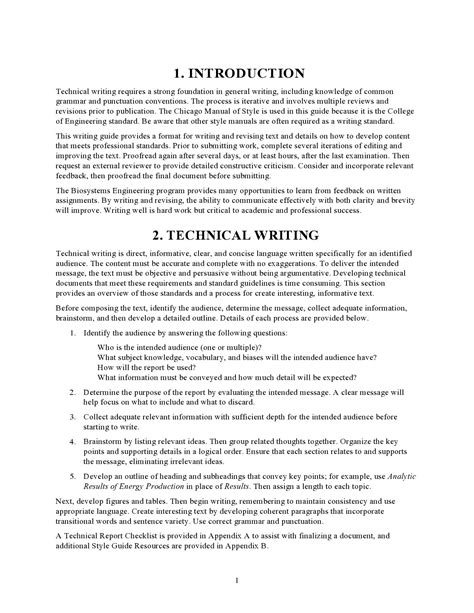 good technical writing examples word  templatelab