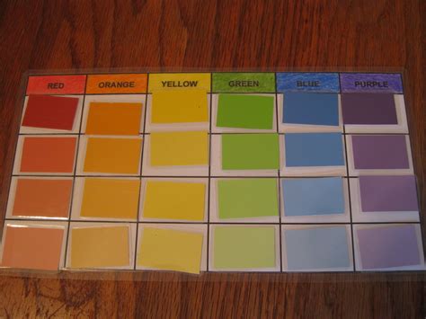 lilliput station color sorting  paint sample cards  printable