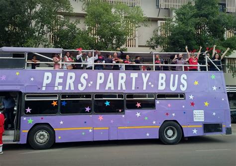 open top purple limo party bus jhb
