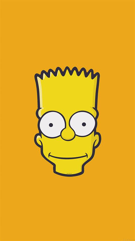 Aj30 Bart Face Art Illust Yellow Simpsons Minimal Simple