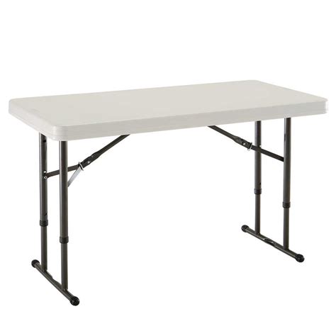 lifetime  adjustable folding table almond  walmartcom