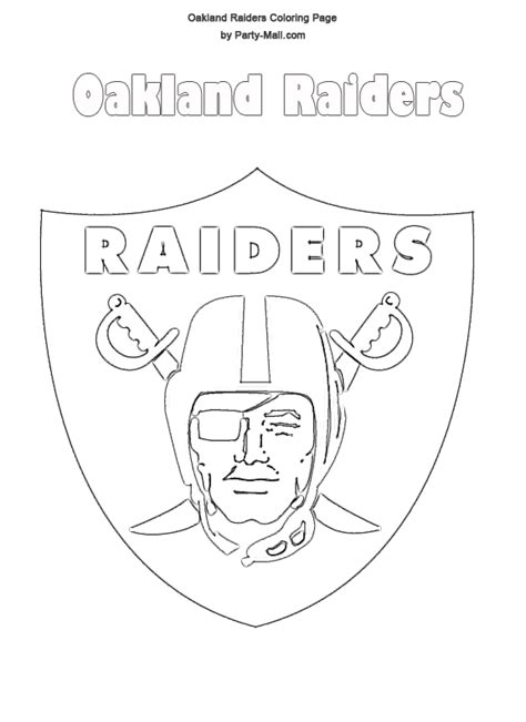 oakland raiders logo  oakland raiders coloring page