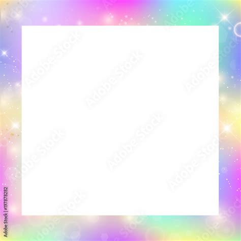 magic border  rainbow mesh  space  text stock vector adobe