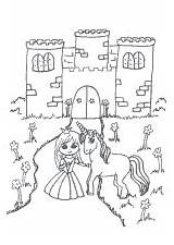 Einhorn Prinzessin Schloss Pferd Malvorlagen Malvorlage Einhoerner sketch template