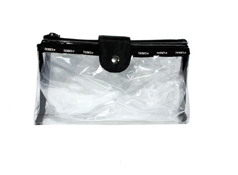 basics clear foldover clutch cosmetic bag