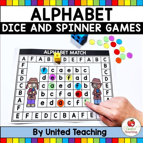 alphabet dice  spinner games united teaching