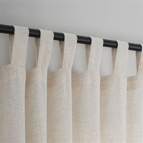 voilybird natural linen semi sheer curtains tab top light filtering