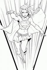 Supergirl Superwoman Olivernome sketch template