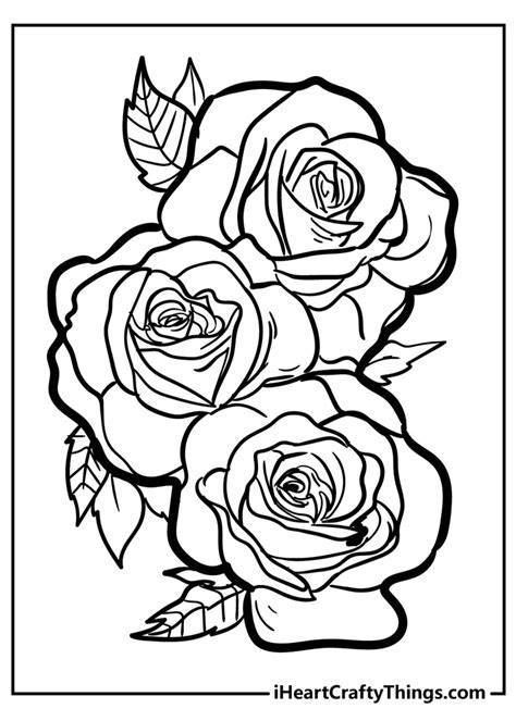 rose coloring book pages coloring pages