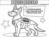 Coloring Police Dogs Officers Colouring Pages Resolution Themes Medium sketch template