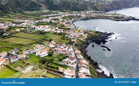 mosteiros town  sao miguel island azores beautiful  buildings stock image image