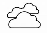 Cloudy Clipart Coloring Pages Clipartbest sketch template