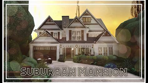 bloxburg suburban family mansion  speedbuild part  youtube
