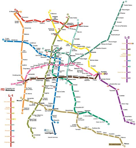 oceania station map mexico city metro