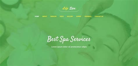 spa  beauty salon website template  attract  clients
