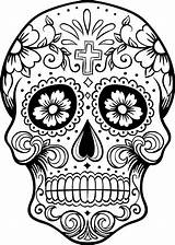 Dead Coloring Pages Sugar Skulls Muertos Los Skull Dia Skeleton Getcoloringpages Tattoo Printable Girl Mask Sheet Color Colouring sketch template