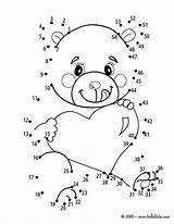 Dot Valentine Coloring Pages Bear Teddy Dots Connect Printable Print Kids Valentines Beloved Hellokids Game Color Do Activities Games Visit sketch template