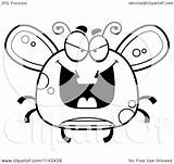 Chubby Fly Evil Clipart Cartoon Outlined Coloring Vector Thoman Cory Royalty sketch template