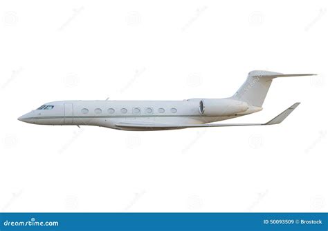 side view  private jet airplane stock photo image