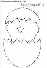 Hatching Outline Egg Chicken Chick Drawing Template Getdrawings sketch template