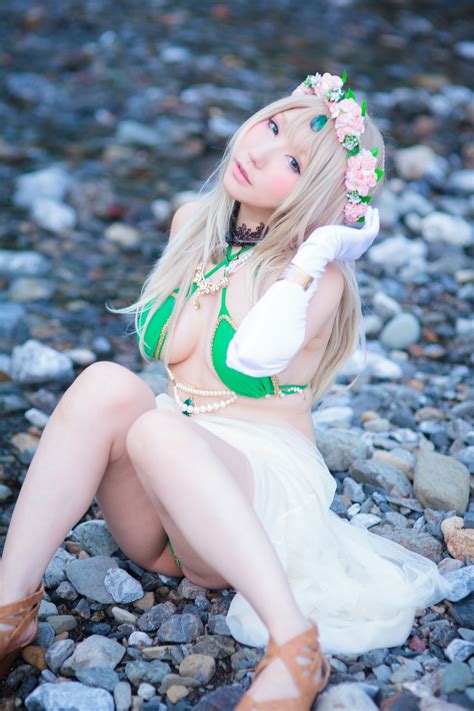 skimpy elf bikini cosplay by saku supremely sexy sankaku complex