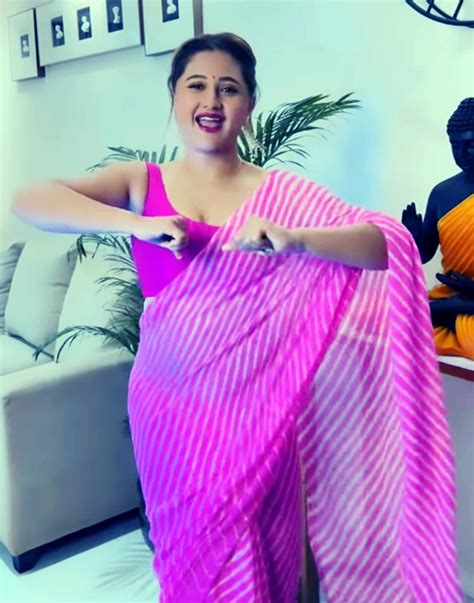 Rashami Desai Shows Her Sensuous Moves In Hot Pink Saree See Her