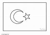 Turkije Turchia Colorare Turquie Coloriage Disegno Afb Turquía Giochiecolori Bandiere Turquia Schoolplaten Fabio Maestro Afbeelding Educima Mondo sketch template