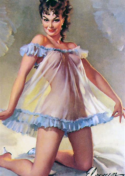 Gil Elvgren She Makes That Nightie Look Good Dale