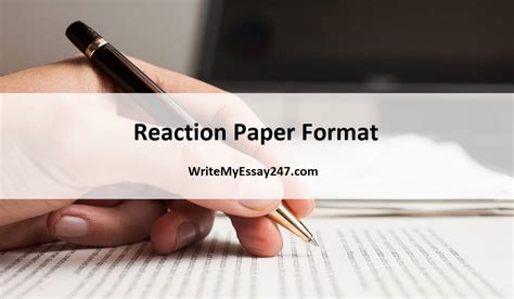 reaction paper format   properly format  reaction paper