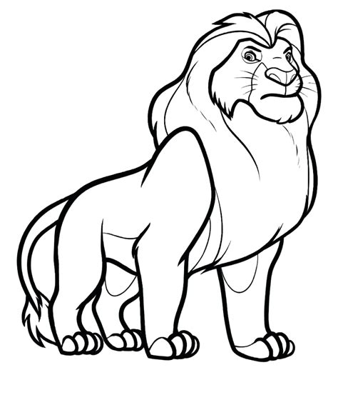 lion king mufasa lion coloring page print color craft