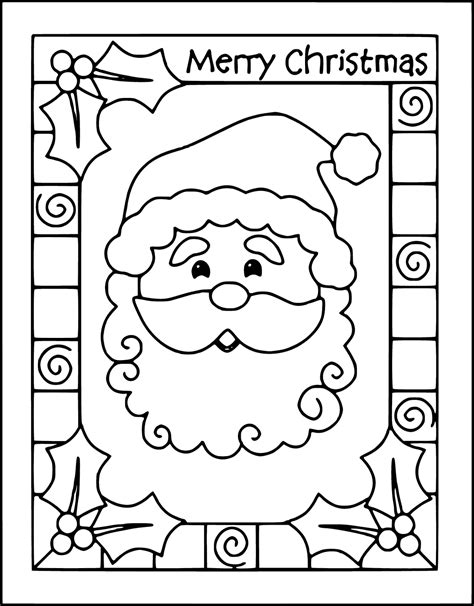 christmas card coloring pages  getdrawings
