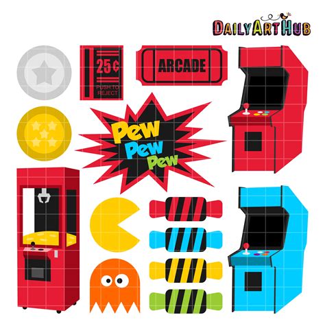 arcade fun clip art set daily art hub  clip art everyday