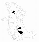 Pages Tyranitar Coloring Pokemon Printable Colouring Version Click Choose Board sketch template