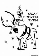 Olaf Sven Frozen Jecolorie Colorier Frozens Fabuleux Imprimé sketch template