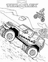 Coloring Jeep Road Off Pages Truck Offroad Car Kids Cars Bumpers Printable Drawing Colouring Monster Trucks Teraflex Pickup Mountain Adults sketch template